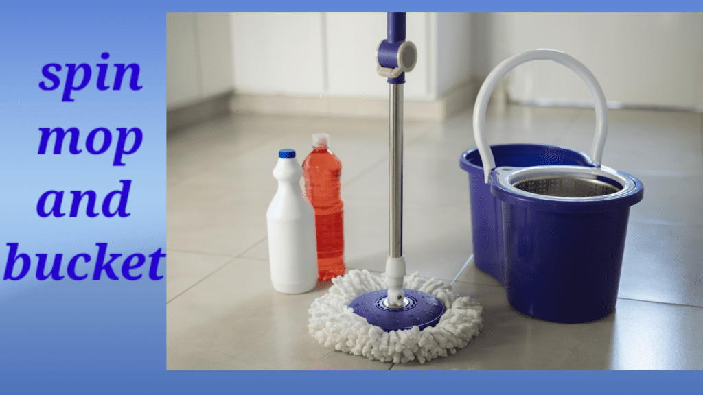 Image of spin mop and bucket